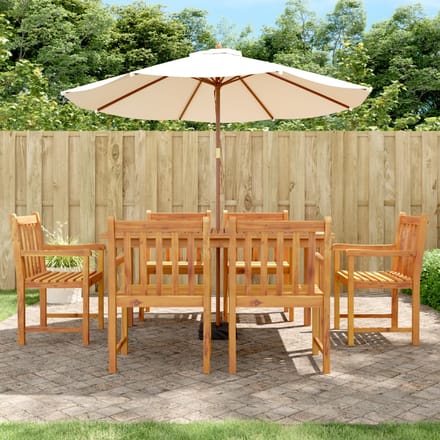 vidaXL - Tuinstoelen - 6 - st - 56x55,5x90 - cm - massief - acaciahout