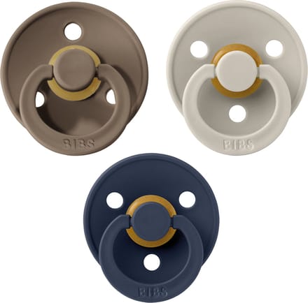 Bibs - Fopspenen - Dark Oak, Deep Space & Sand - Maat 2 - 6-18 mnd - 3 stuks