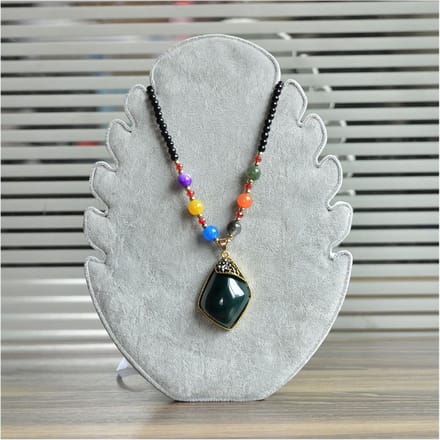 Sieradenstandaard - Kettinghouder Displayrek - Sieraden Presenteren - Fluweel Bekleed - 1 Stuks - Grijs