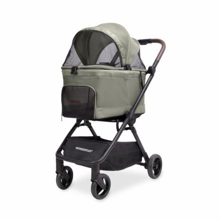 Wonderfold Bella Dierenbuggy - Inklapbaar - Grafietzwart (Draagvermogen tot 13kg)