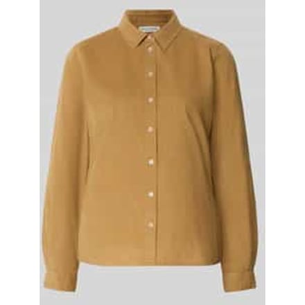 Regular fit overhemdblouse van een mix van katoen en lyocell