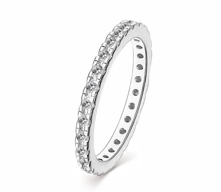 Juwelier Zwartevalk ZILVEREN (GERHODINEERD) RING 21.277/18½---
