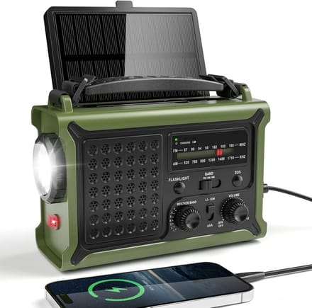 Noodradio Solar Opwindbaar - Noodpakket voor Thuis - Noodrantsoen - Buitenleven