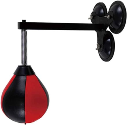 Boksbal - Trainingsbal Boksen - Reactie Training - Sterke Zuignappen - 3000 Gram - Geel Zwart