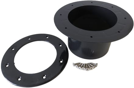 Budget tankdoorvoer Ø110mm zwart rond