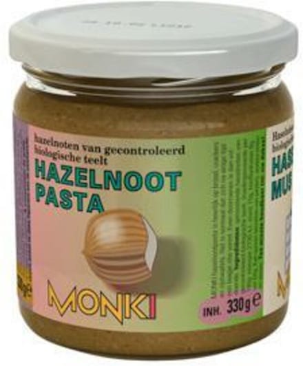 Monki Hazelnootpasta eko bio 330 Gram