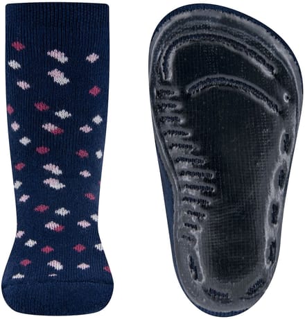 Ewers antislip sokken stipjes blauw