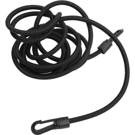 Corde Élastique Kayak Latex Corde Bungee Canoë Accessoire Bateau Léger avec Crochets 6mm x 2.5m black