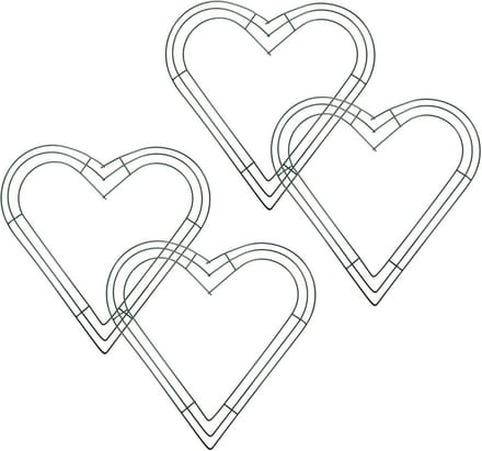 4 Stuks Metalen Hart Kransframes 20 cm voor DIY Decoratie