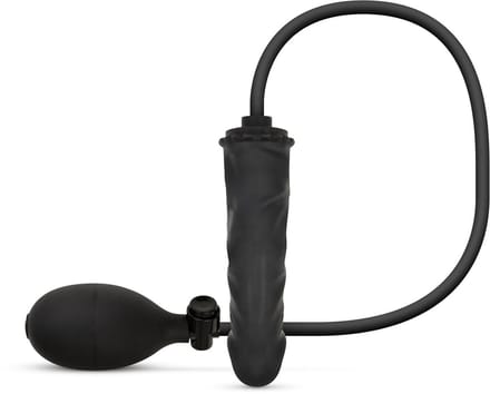 Anal Collection - Opblaasbare Dildo met Pomp 14,5 cm - Zwart