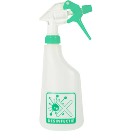 Sproeiflacon Cleaninq 600ml leeg met logo desinfectie