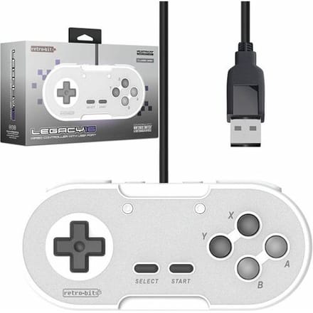 Retro-Bit Legacy16 Platinum Collection Wired Gamepad-Grijs (Diversen) Nieuw