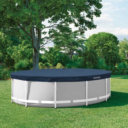 INTEX Zwembadcover Ø366 x 20 cm Rond PVC en PET