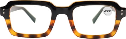 Montour Leesbril - DEAN - plus 2.00 - Vierkant Model - Zwart - Matt Print - Dames - Heren - Unisex