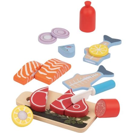 lupilu Houten eetset (Vis en vlees)