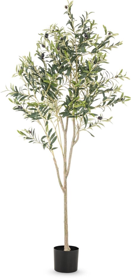 Easyplants | Kunst Olijfboom 180 cm | Zijde | Olea | Olijfgroen