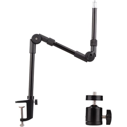Andoer ST-01 Flexibele opvouwbare bureaustandaard Metalen beugel met 1/4 inch schroefkogelkopadapter zwart