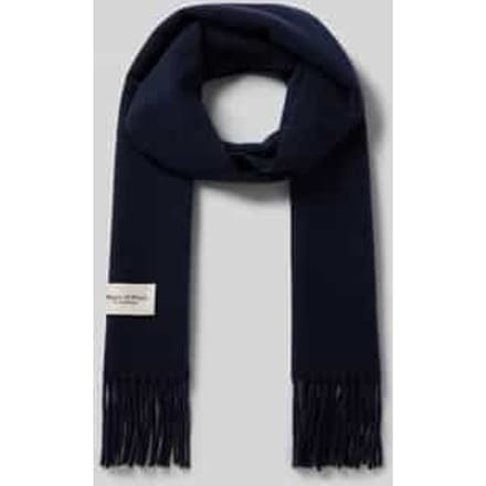 Marc O Polo Sjaal Scarf Woven Wool Long Fringes Een maat Set van 1