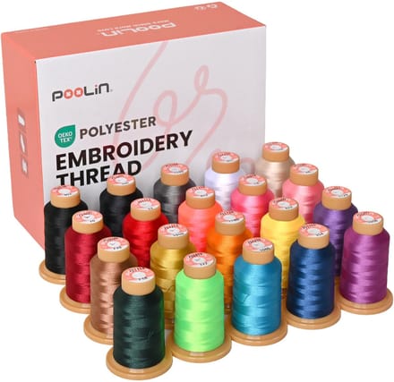 PooLin borduurgaren 20 kleuren 800 m spoelen polyester kleurecht