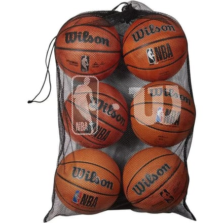 Wilson NBA - zes basketballen ballentas - mesh draagtas