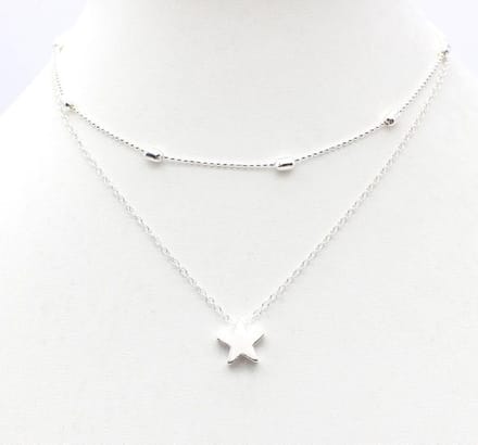 Jumalu ketting choker ster - zilverkleurig