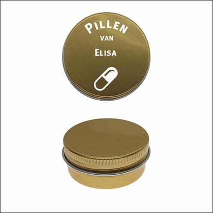 Pillen Blikje Met Naam Gravering - Elisa