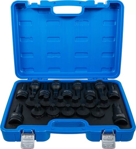 BGS Kracht dopsleutelbitset - 3/4 - binnenzeskant, Torx - 22 delig