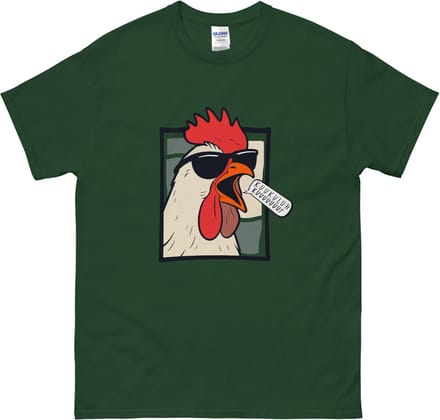 Komische Haan Tshirt - Origineel Cadeau - Dames & Heren - Groen - M
