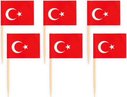 50x Cocktailprikkers Turkije - Hapjes Cocktail Tapas Zomer Terras