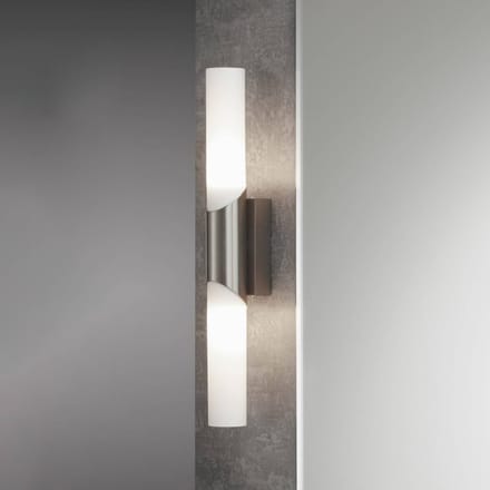 BRILONER Kabili - LED Spiegellamp - spiegelverlichting badkamer - 2x E14 fitting - nickel - 43.5 cm