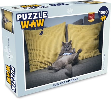 Puzzel Kat - Bank - Lui - Legpuzzel - Puzzel 1000 stukjes volwassenen
