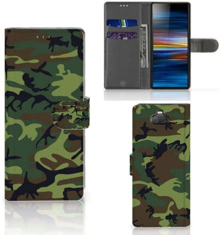 Sony Xperia 10 Telefoon Hoesje Army Dark