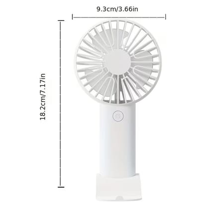 Oplaadbare Mini USB Handventilator - Bureauventilator met Telefoonhouder - Draagbare Buitenventilator