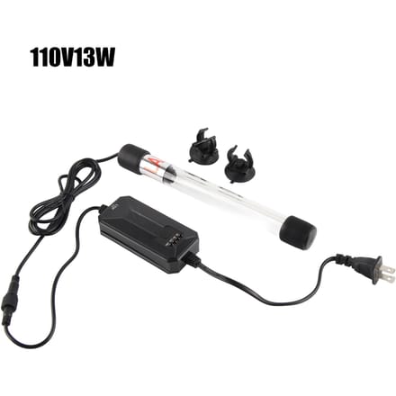 Visbak UV Timer Germicide Lamp Aquarium Algenlamp Amfibisch LichtUS 110V 13W black