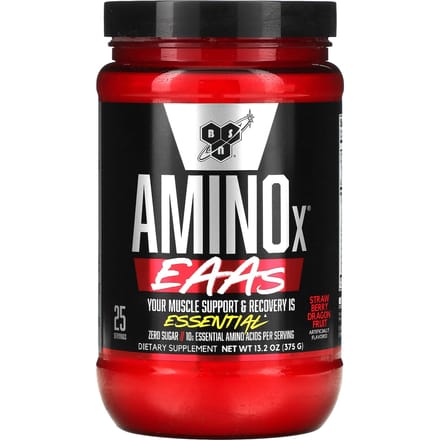 BSN, AminoX, EAA, Gain et Récupération Musculaire, Saveur Fraise Fruit du Dragon, 13,2 oz (375 g)