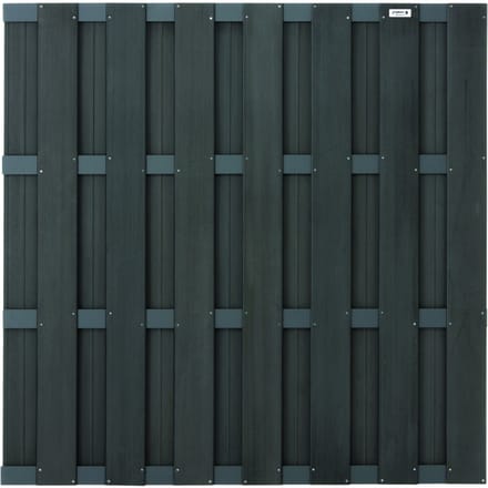 Intergard Zwarte schutting composiet antraciet 180x180cm