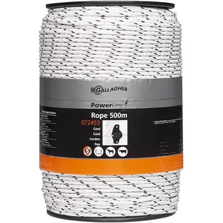 Gallagher PowerLine Cord Wit (500m) - Voor langdurige stroomgeleiding in grote installaties
