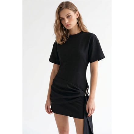 Crepe Geweven Mini-jurk