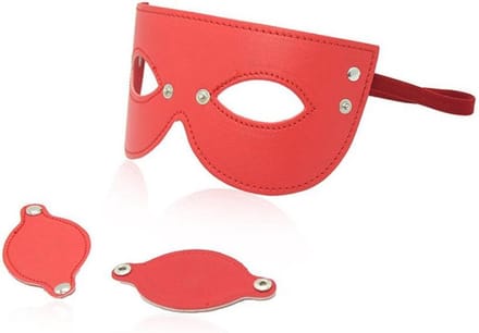 Masker met verwijderbare oogkleppen - rood