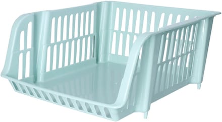 Plasticforte Stapelbare opbergmand - Mintgroen - 16L - kunststof - 38 x 28 x 15 cm
