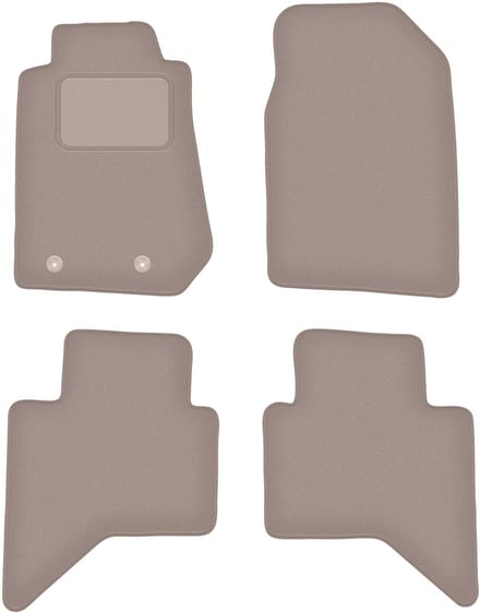 Beige velours matten voor: Isuzu D-MAX II pick-up (2011-)