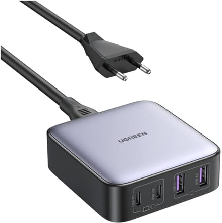 UGREEN CD327 Nexode Oplaadstation, 65W, 3.25A, 2 x USB-A - 2 x USB-C, Zwart