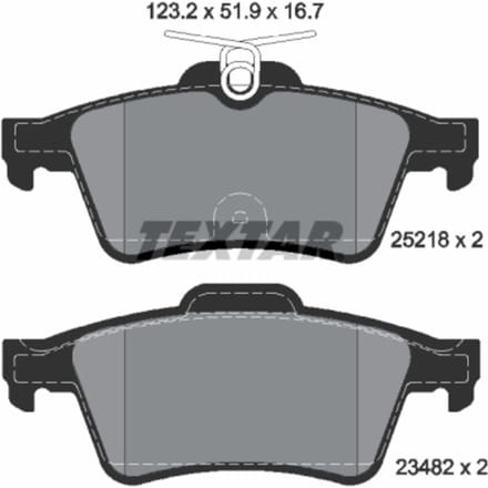 Remblokset TEXTAR 2521801, achter