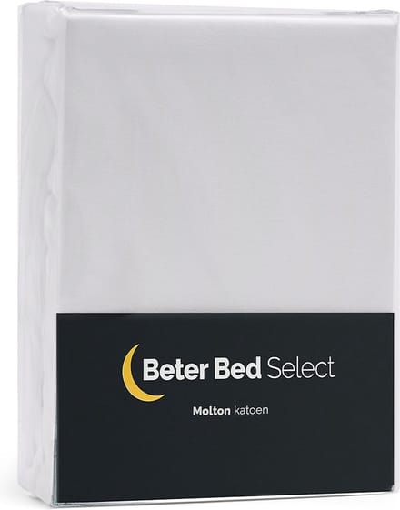 Beter Bed Select Molton 140 x 210 cm - Matrasbeschermer - Matrashoes - 30 cm - Wit