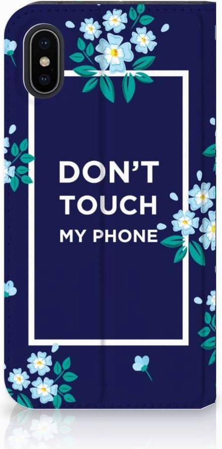 Apple iPhone X | Xs Design Case Flowers Blue DTMP