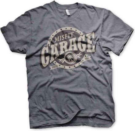 Misfit Garage Heren Tshirt -S- Piston Sign Grijs