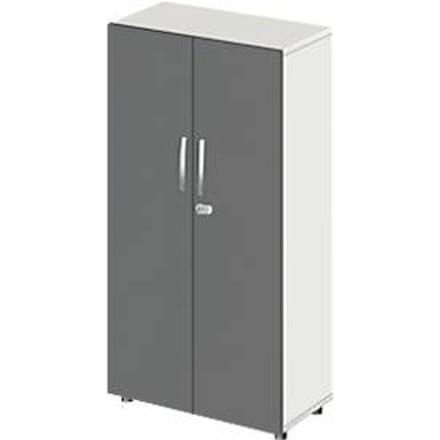Schäfer Shop Select LOGIN kast, 4 dossierhoogtes, B 800 x D 420 x H 1514 mm, wit/grafiet