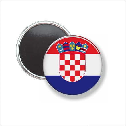 Button Met Magneet 58 MM - Vlag KroatiÃ« - NIET VOOR KLEDING
