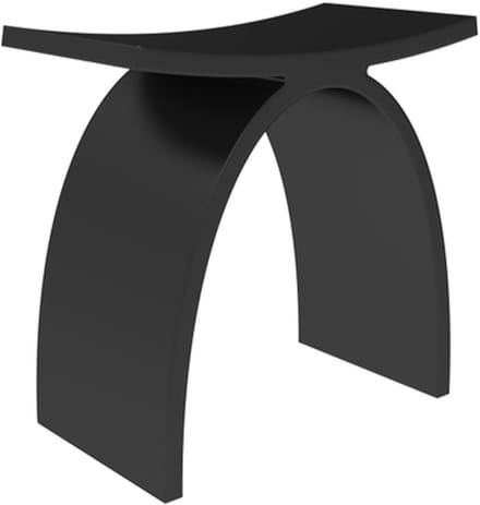 Zeza Solid Douchekruk - 42.5x23x42cm - solid surface - mat zwart