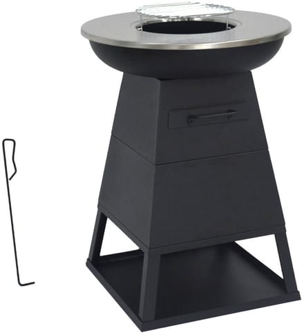 sweeek - Vuurkorf barbecue ø59cm met kookrooster en opbergruimte - izalco